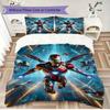 Avengers Iron Man Printed Bedding Set 3Pcs Duvet Cover Set For Kids Bedroom No Sheet No Quilt Core