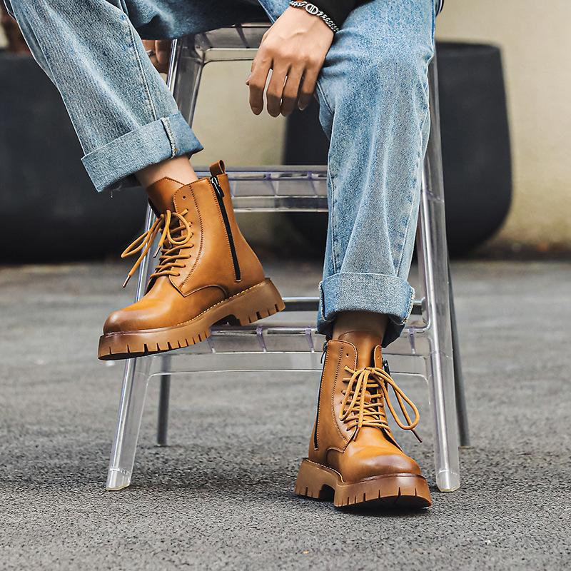 Кожаные ботинки Martin мужские ботинки ретро модные ботинки высокие ботинки Martin — фото 3