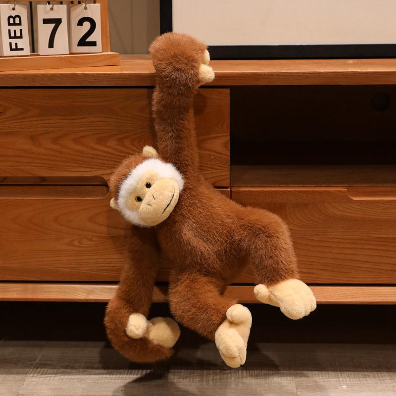 25/30/40cm Lange Arme Affe Plüschtier Puppe Lebensecht Faultier Orang-Utan Puppe Weiches Stofftier Puppe Heimdekoration