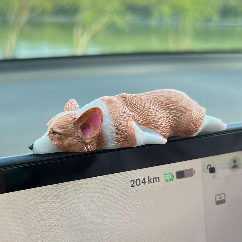 Корги Украшение на консоль автомобиля: Милая мультяшная фигурка для высококлассного декора интерьера