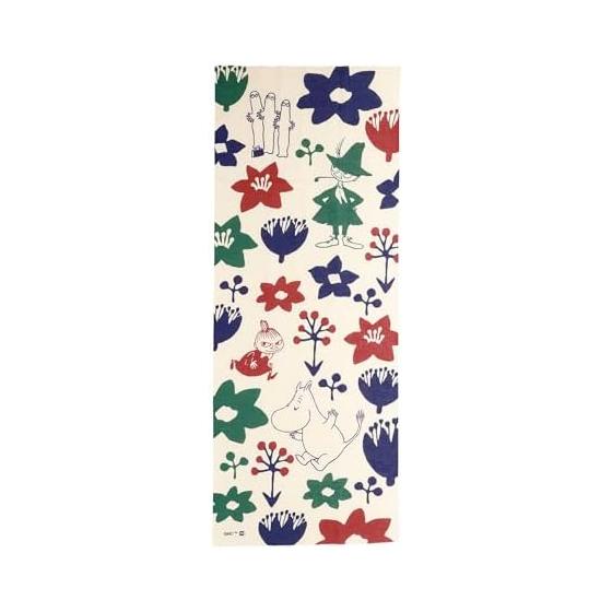 Marushin Tenugui MOOMIN Calm Color Flower 100% Cotton Made in Japan