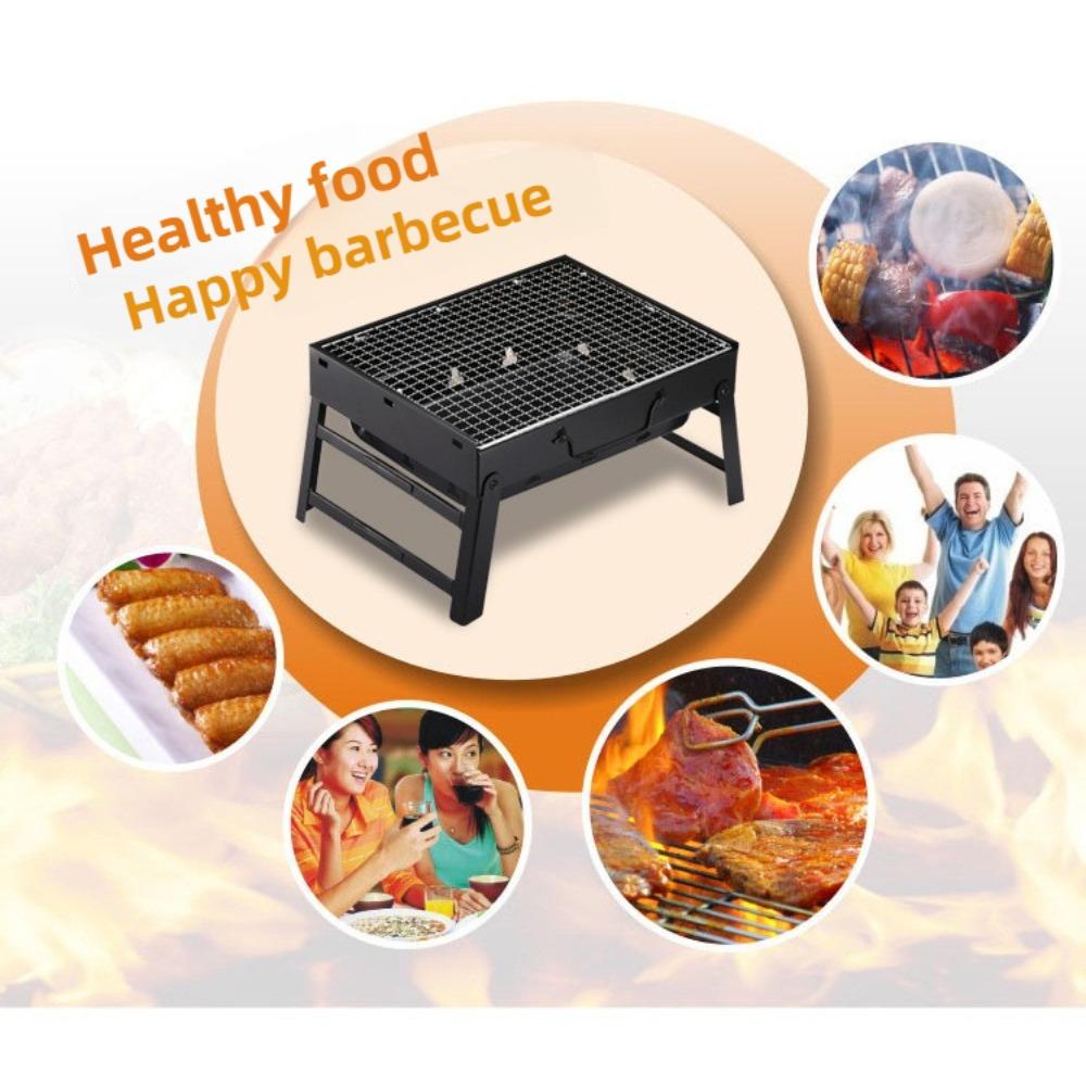 Foldable Grill Charcoal BBQ Grill Portable Barbecue Tools for Outdoor Grilling Cooking Camping Hiking Backpacking Party
