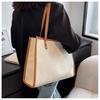 Women's Faux Leather Large Capacity Satchel Bag Korean Style Vintage Single Shoulder Handbag Crossbody Purse