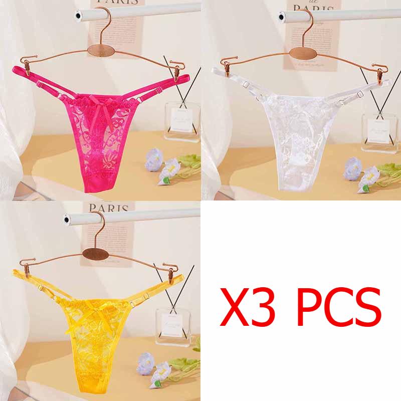 Adjustable Lace Thongs Panties Women's Sexy Lace Underwear Ultra-thin Seamless Thong Underpants Lingerie