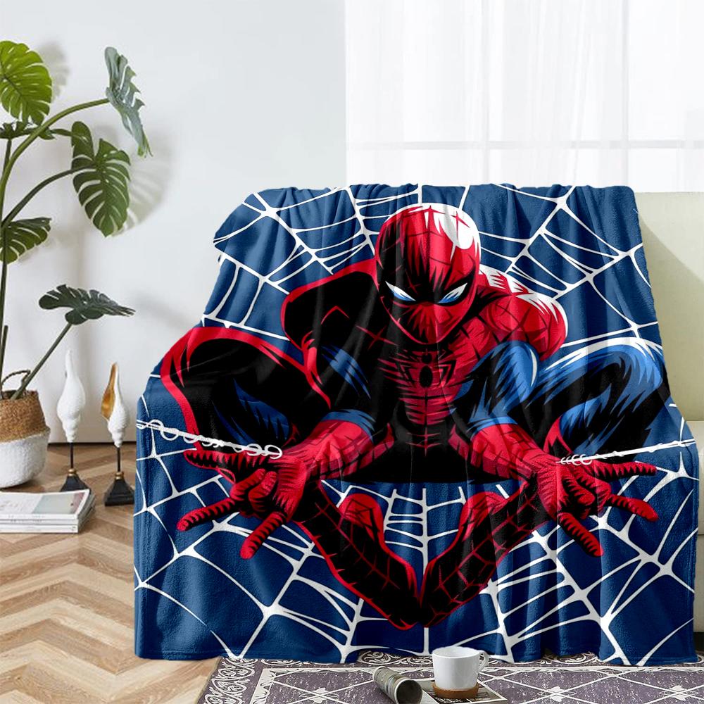 Spider Man Theme Printed Blanket - Perfect for Couch, Bed, Travel & Outdoor Use | Machine Washable, Cozy & Durable.
