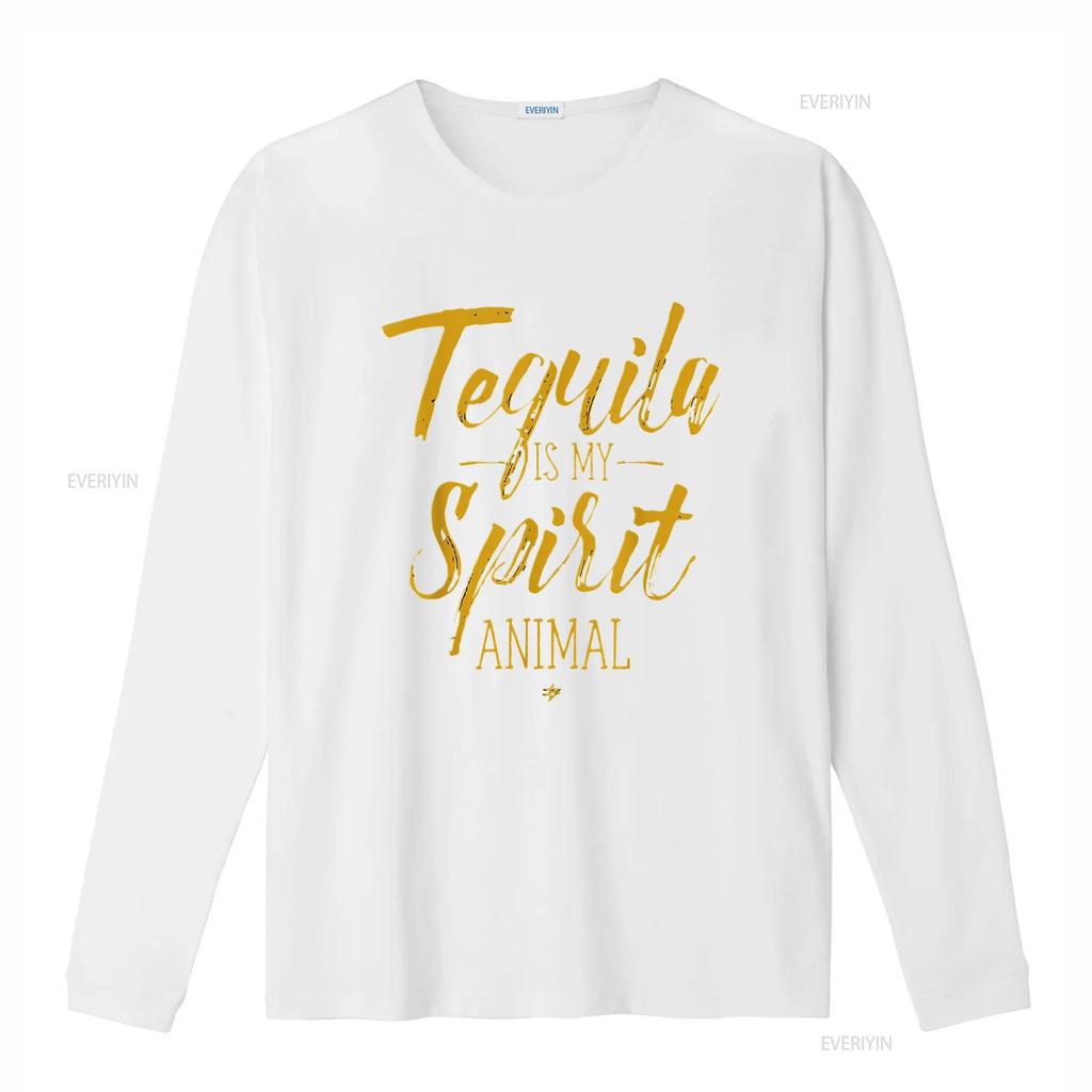Womens Tequila Is My Spirit Animal T Shirt Black 2XL vintage Washed Breathable Slightly Versatile streetwear Stylish fashion