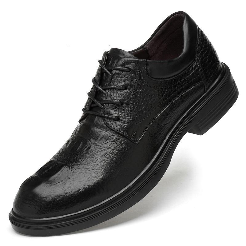 Men's shoes autumn business dress casual leather shoes men's large size British style soft sole small leather shoes groom wedding shoes