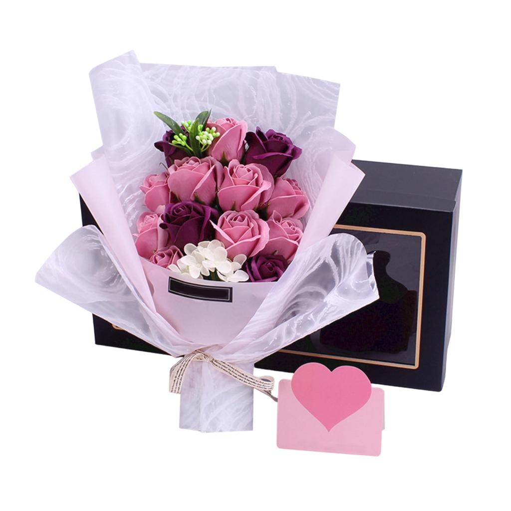 Finished Birthday Gift, Soap Flower, Qixi Festival  Gift Set, Rose Bouquet Gift Box, Birthday Present