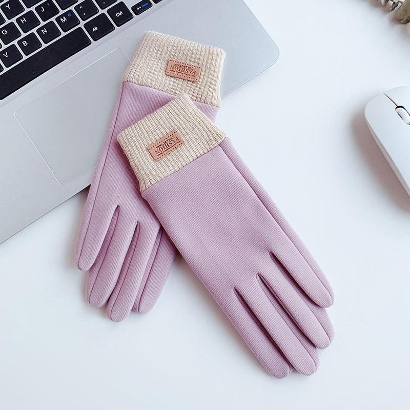 Warm Gloves for Women's German Velvet Plus Velvet Thickened Electric Vehicle Outdoor Cycling Sports Windproof Touch Screen Autumn and Winter Gloves
