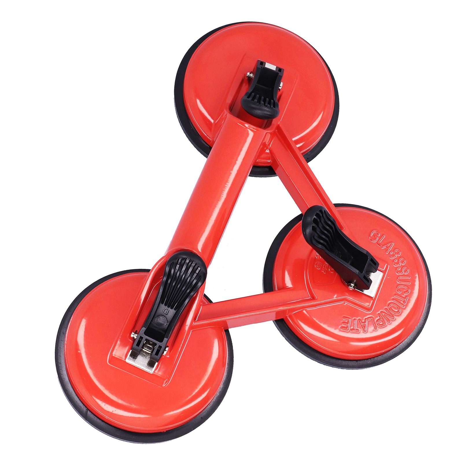 3 Cup Glass Lifter Vacuum Suction Cup Aluminium Alloy Tile Suction Cup Lifter for Garden