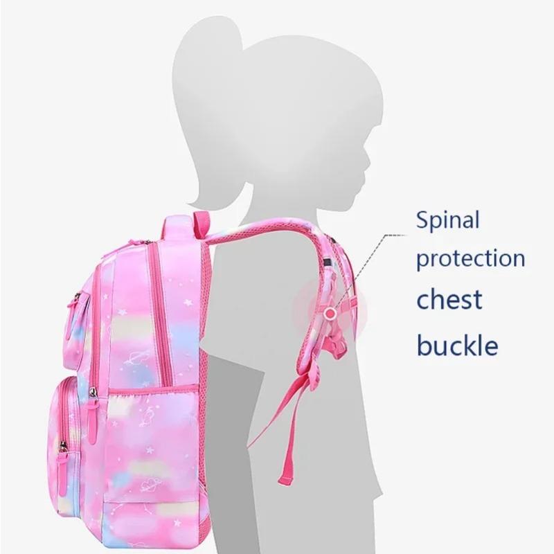 Kinder Mädchen Rucksack Schultasche Rosa für Kind Kind Teenager Schulranzen Grundschule Kawaii Niedlich Wasserdicht