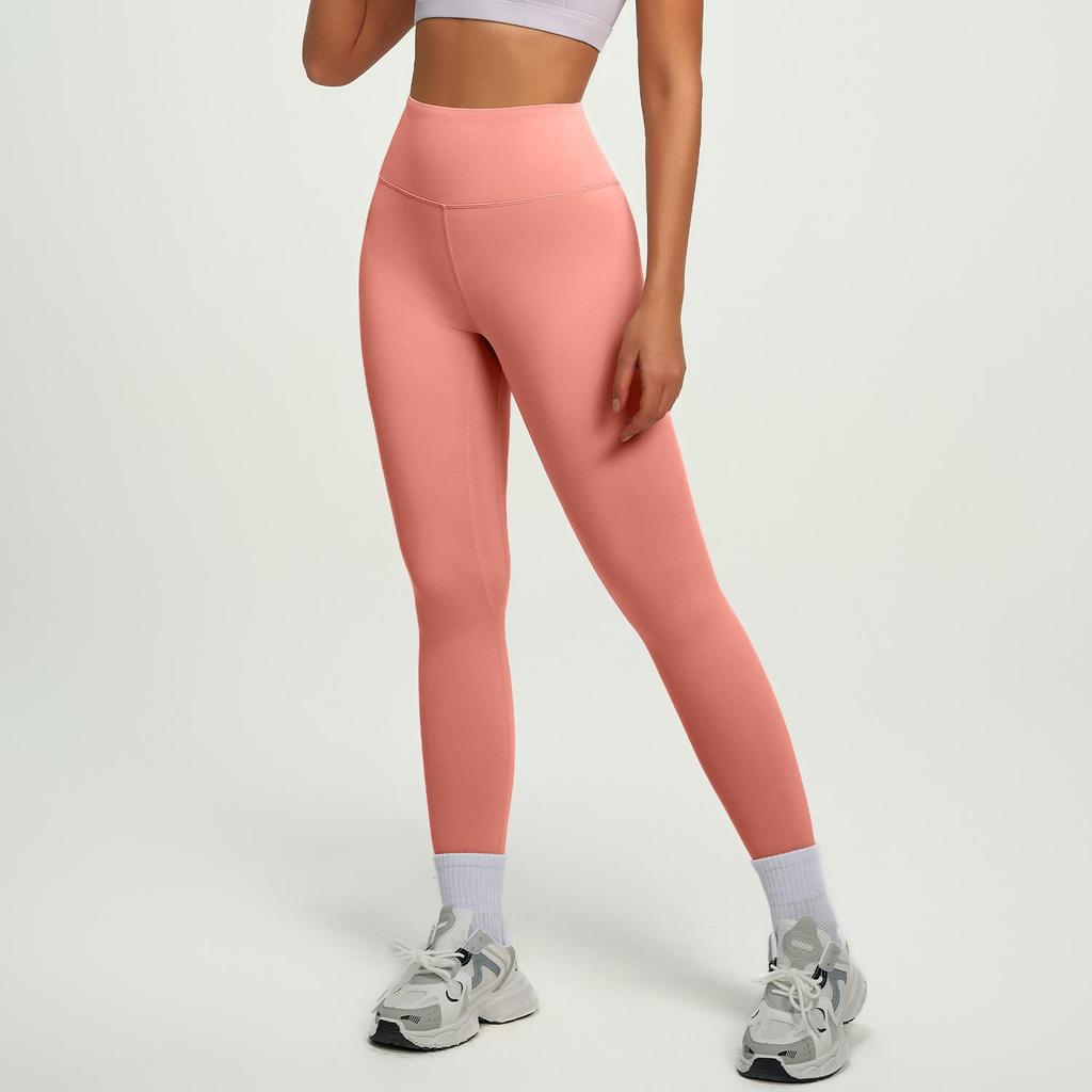 MT20 Women's High Waist Butt-Lifting Purple Yoga Pants - Peach Basic Sportswear