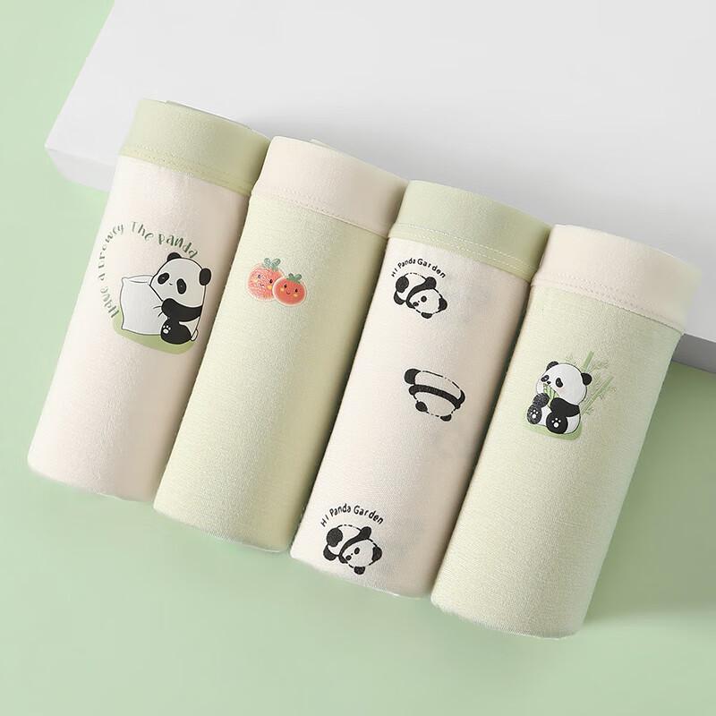 Fenteng Ke'an Women's Cartoon Panda Modal Underwear 4-Pack