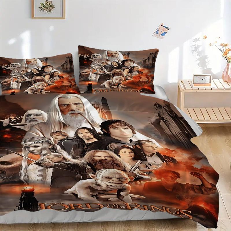 3pcs Lord_of_the_Rings Duvet Cover Set (1 Duvet Cover + 2 Pillowcases, No Core) - Comfortable, And Breathable Bedroom Decoration yy251104004