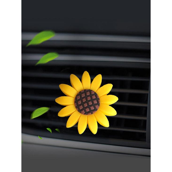 2pcs Car Fashion Multiflora Sunflower Car Air Outlet Fragrant Perfume Clip Air Freshener Diffuser For Women Interior Vent Clip Air Fresheners 2