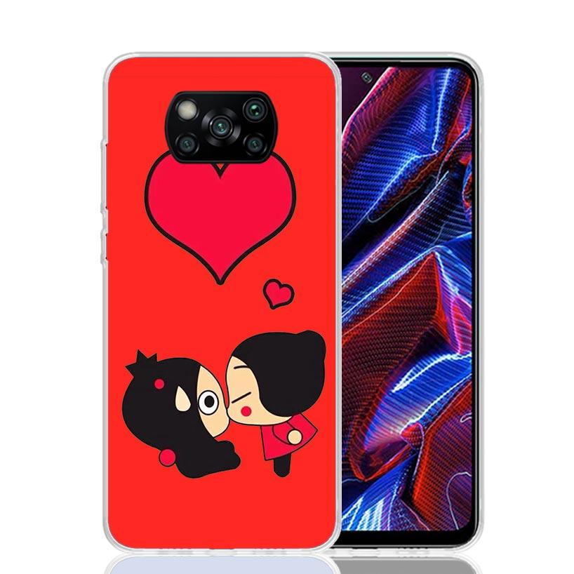 Cute Cartoon Pucca Garu Case Phone Cover for Xiaomi Poco X3 Nfc X5 X6 X7 X4 Gt F7 Ultra F6 F5 Pro F4 F3 M5S M5 M4 M3 5G Trend Fu