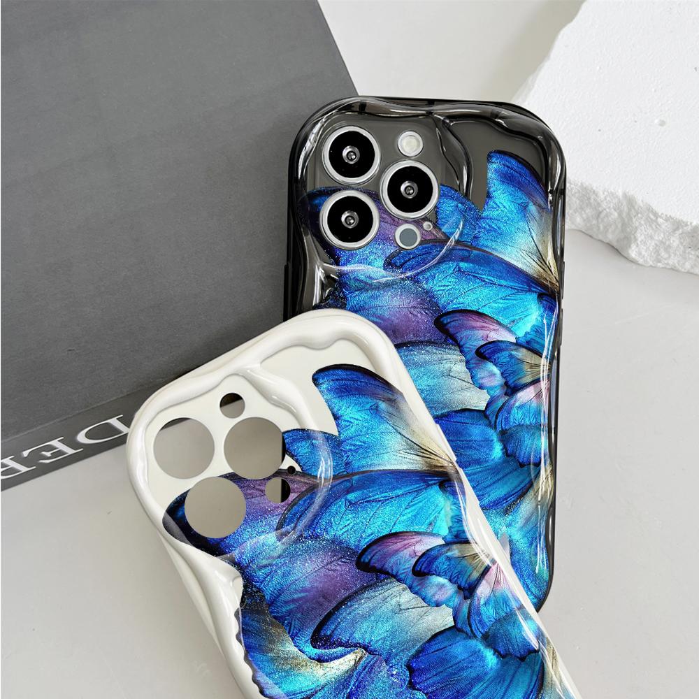 Roztomilý kreslený vzor s krémovou texturou Pouzdro s vlnitým okrajem, měkký silikonový kryt, pouzdro na telefon OPPO Reno Realme