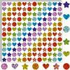 Holographic Star and Heart Stickers for Kids, 2160 Pieces, Rainbow Colors, Kids Reward and Decoration for School Classroom Student Teacher Supplies