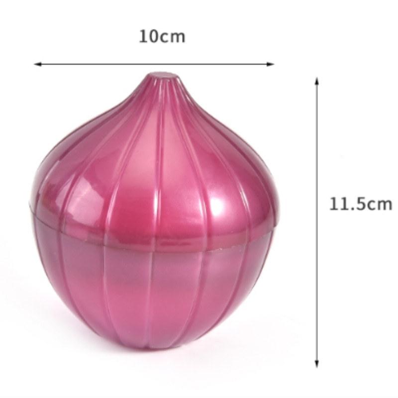 5pc Food Savers, Lemon & Onion Shaped, Multipurpose, Freezer Safe, Flip Top, Hand Wash, Durable Plastic Storage Containers