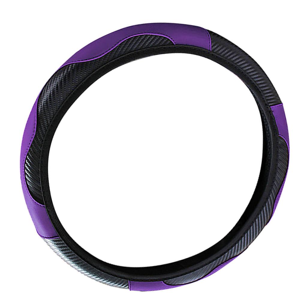 38CM Steering Wheel Cover Carbon Elastic Handle Sleeve Non Slip Steering Wheel Cover for Car
