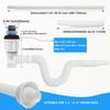 Bathroom Sink Drain Pipe Kit,Bathroom Sink Drain with Strainer Basket Hair Catcher and pop-up Stopper Flexible Sink Drain Pipe P-Trap