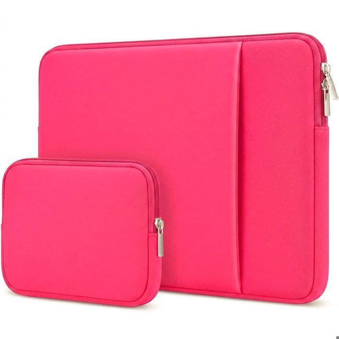 Housse Ordinateur Portable 13" - Pochette Souple pour MacBook Air 13 M1 M2 M3 M4 M5 - Fuchsia
