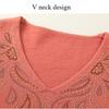 Autumn/winter Women's Knitwear Plus-size Sweaters Loose Pullover Knited Sweater V Neck Jumper