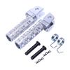 Knurled Motorcycle Foot Pegs with Forked Mounting-Hole End, Machined Aluminum Assembly for Replacement Projects