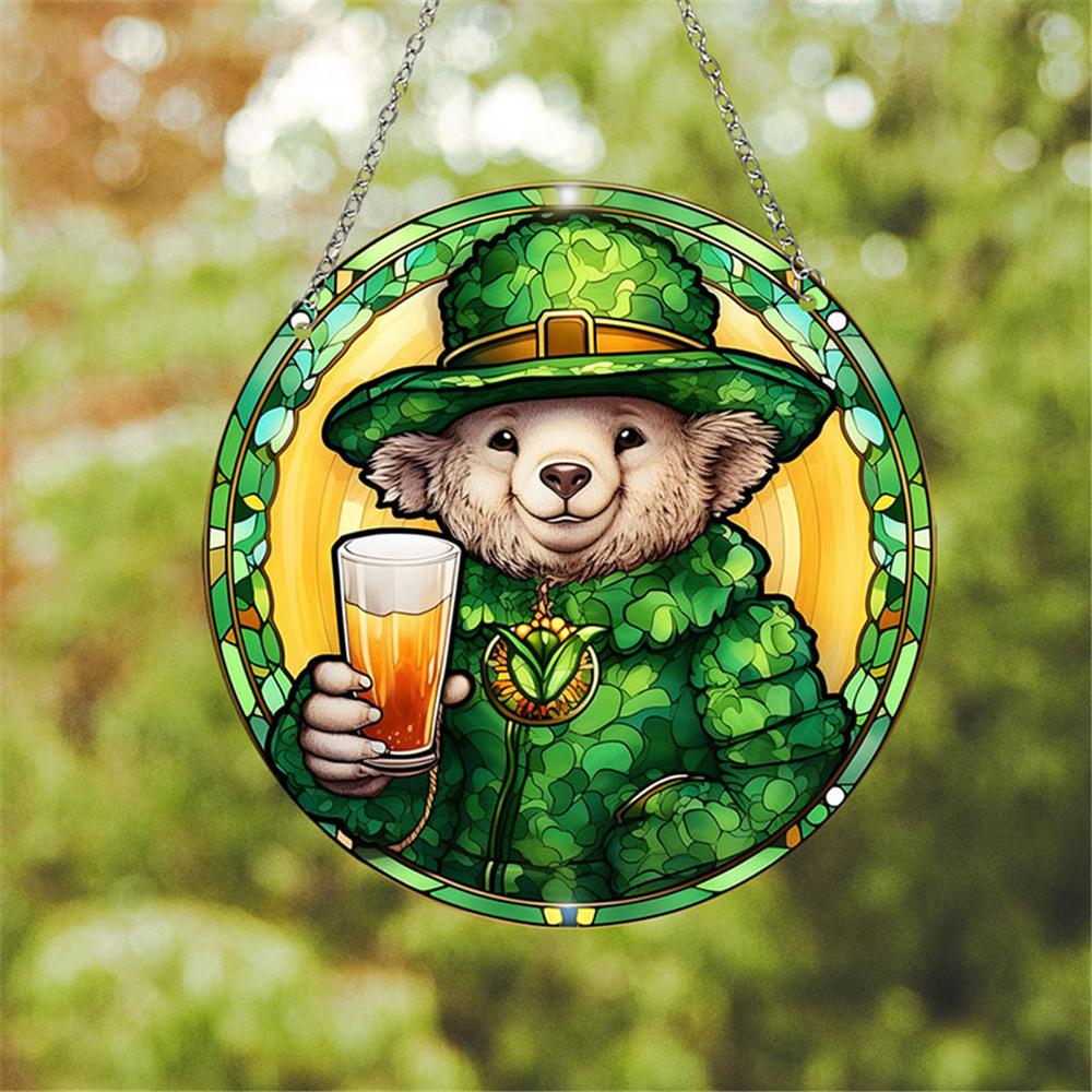 Acrylic Pendant Festive Atmosphere Pendant Beautifully St. Patricks Decoration Green Theme Pendant Lucky Symbol Easy To Hang