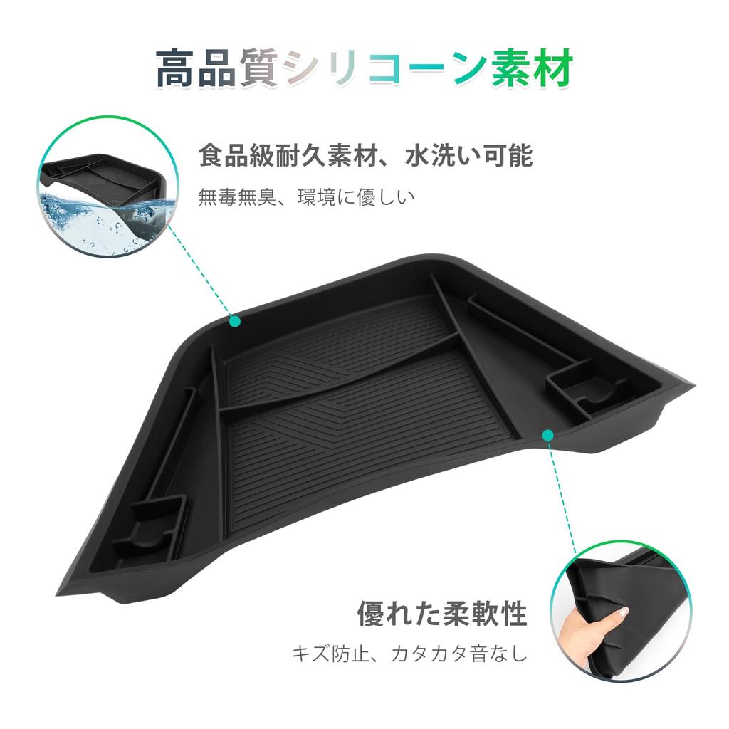 GAFAT Toyota Prius 5th Generation Dashboard Storage Prius 60 Series Accessory for Behind the Steering Prius 60 Series Accessory Tray with Side Car