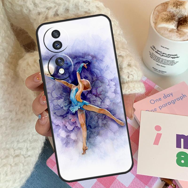Gymnastics Oil Painting For Honor Magic 8 7 6 5 Pro Case For Honor Win RT X9d X9b X9c X9a X8c X8b 200 400 70 90 Lite