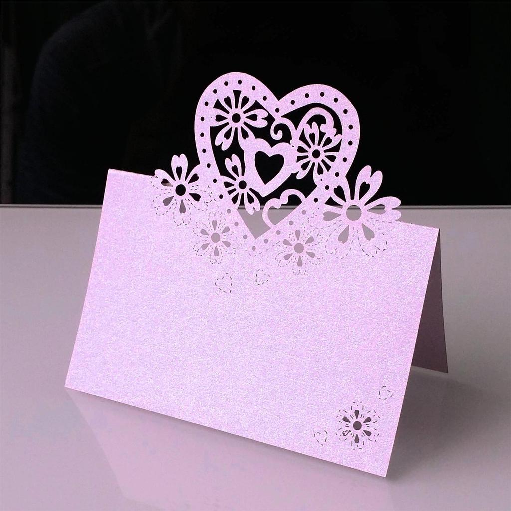 50Pieces Hollow Heart Table Number Cards Wedding Table Name Cards For Bridal Showers Wedding Christmas Banquets Party