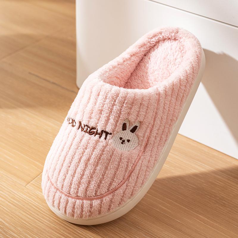 Winter Damen Hausschuhe Plüsch Warm Flache Pantoletten Atmungsaktiv Bequem Rutschfest Hausschuhe Innen Außen Herren Freizeit Hausschuhe