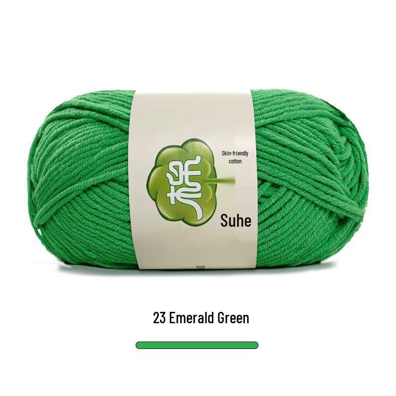 Suhe 5-Ply Combed Cotton Yarn for Children's Hand-Knitted Dolls & Blankets