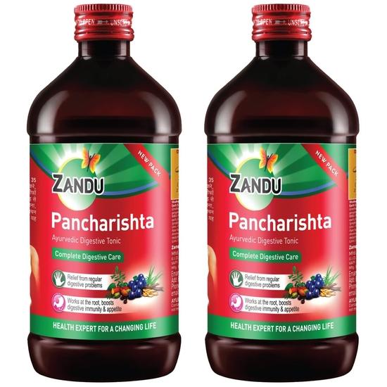 

Zandu Pancharishta 650ml, Ayurvedic Tonic, Relief from disgetive problems like Acidity, Constipation and Gas, boosts digestive immunity (Pack of 2)