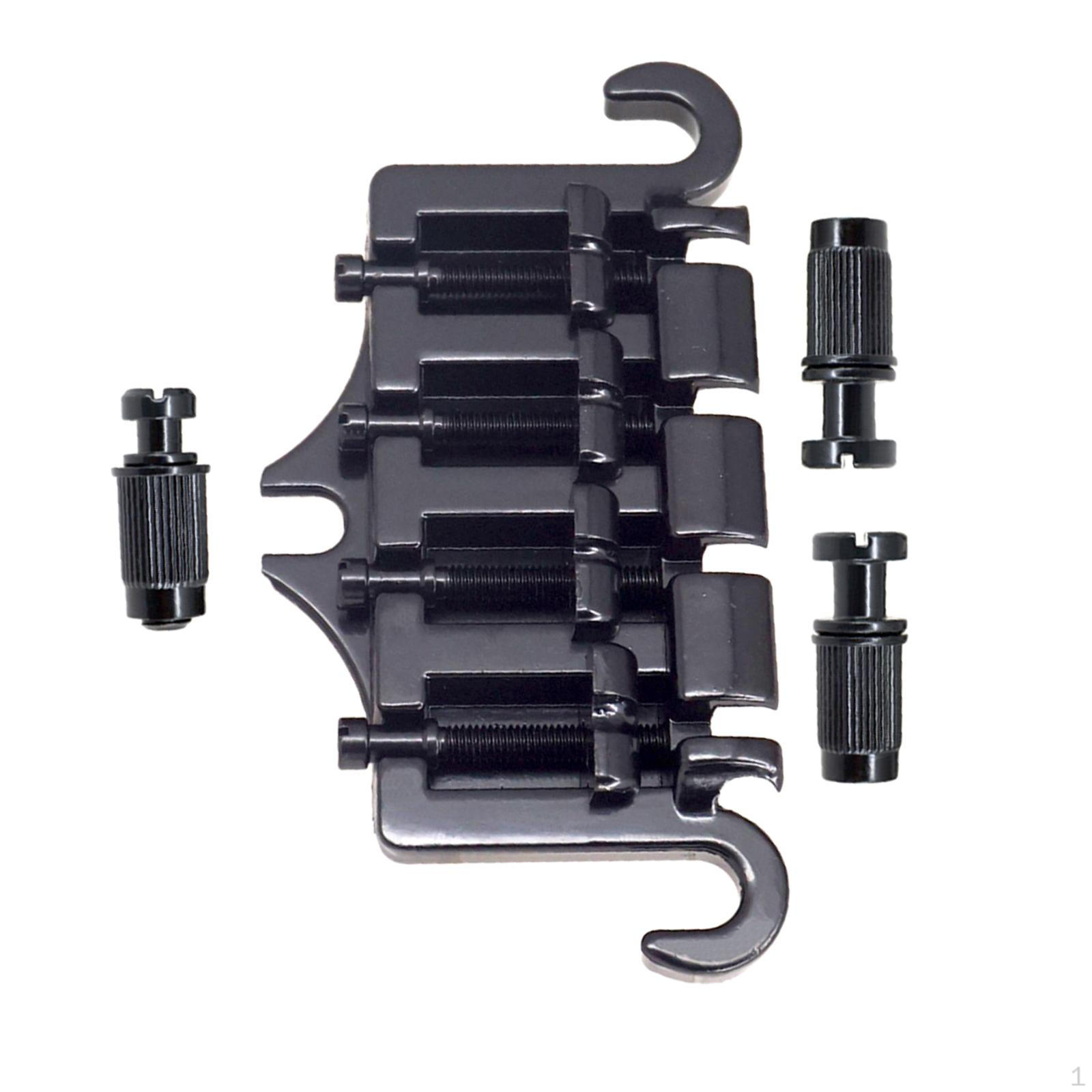 

Комплект сменных струнодержателей из интегрированного рогового бриджа с 3 винтами для бас-гитары на 4 струны чёрный