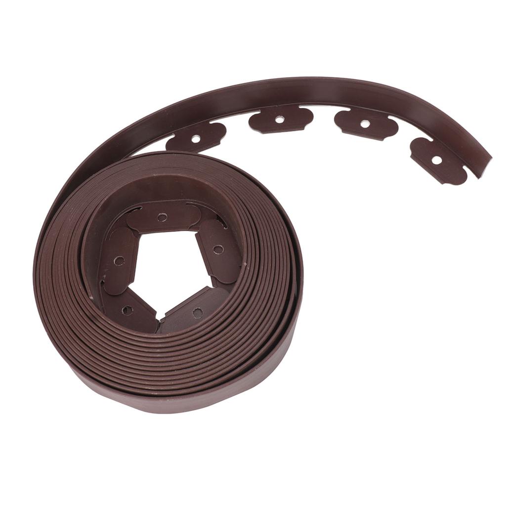 Landscape Edging Kit PE L Shaped Easy Deformation No Dig Landscape Edging Kit for Landscaping Brown