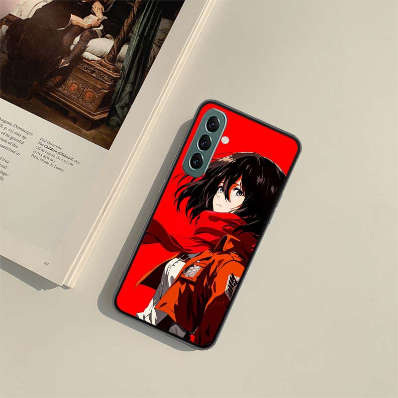 Character MIKASA Phone Case for Samsung A54 A14 A24 A34 A17 A37 A57 A55 A35 A25 A15 A07 A05S A04S A12 A22 A32 A52S A72 Galaxy No