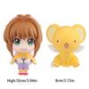 10cm Card Captor Sakura Anime Figure Look Up Kinomoto Sakura Action Figure Q Version Cerberus Figurine PVC Collection Model Toys