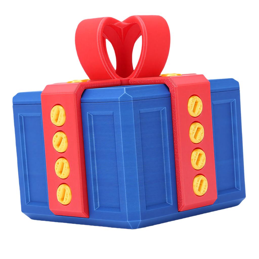 Annoying Gift Box 7x6.5x6.5cm Interactive 3D Printed Prank Screw Present Box for Birthday Xmas Spring Festival