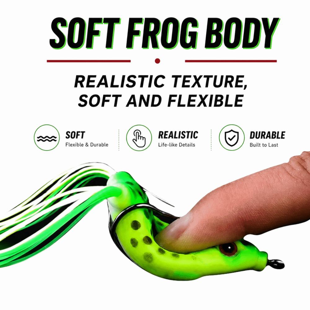 5PCS 5.5cm 12g Frog Crankbait Lures PVC Fishing Baits Durable Topwater Frog Lures For Snakehead