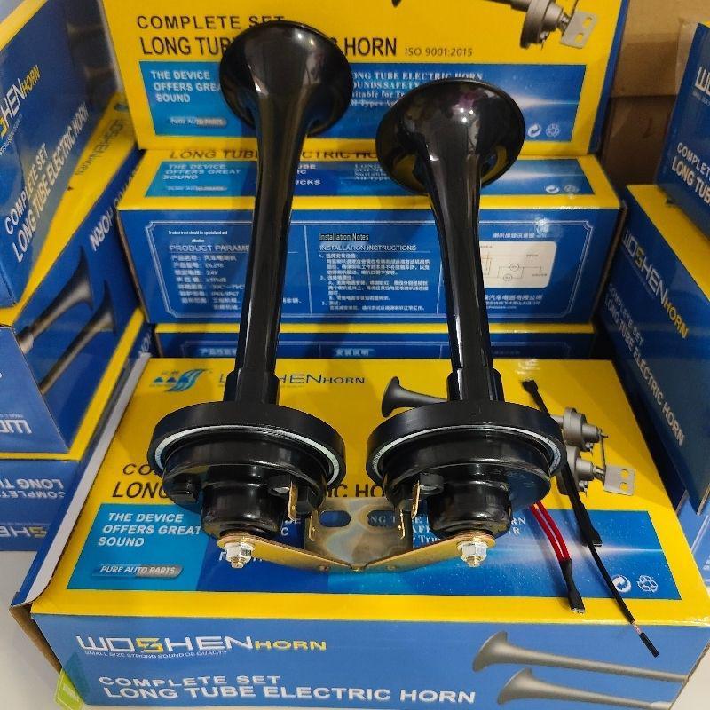 Super Loud Waterproof Dual Trumpet Electric Horn for 12V/24V Vehicles, Trucks, Motorcycles, and More.