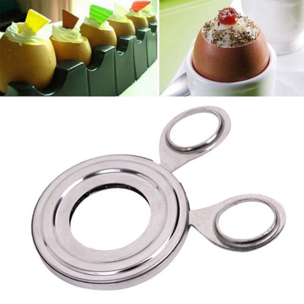 2PCS Stainless Steel Egg Shell Cutter Manual Operation Egg Opener Handheld Egg Breaker Cooking Tool