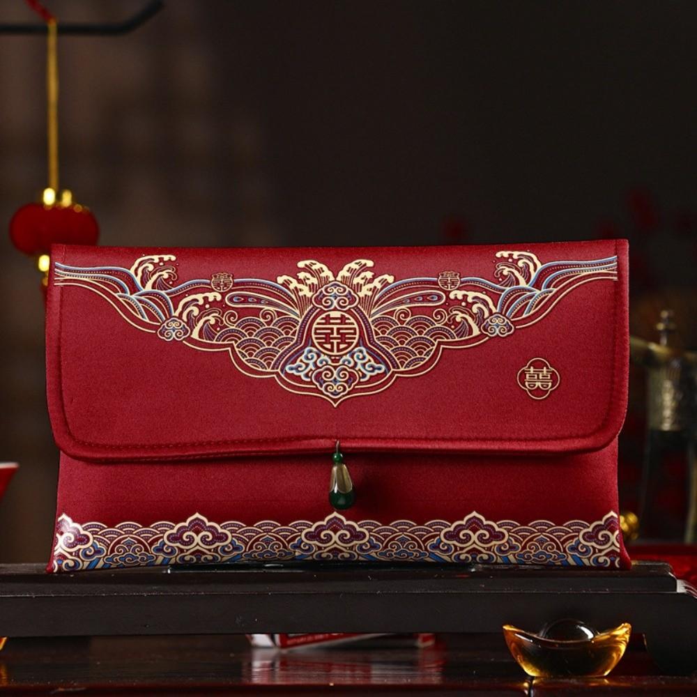 Lucky Money Red Envelope Embroidery Brocade Money Bags Traditional Money Pocket Celebration