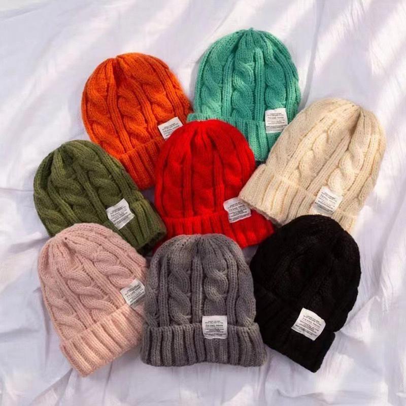 New Women'S Winter Hat 2024 Beanie Hats For Women Knit Cap Fashion Warm Wool Couple Cap Bonnet Woman Winter Twist Female Bonnet