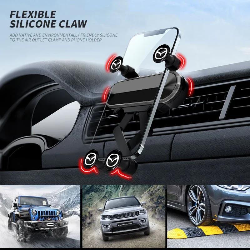 Car Logo Mobile Phone Holder Navigation GPS Support For Mazda 3 Alexa CX30 CX-30 CX3 CX-3 CX5 CX-5 CX8 CX-8 CX9 CX-9 Accessories