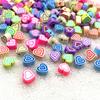 30pcs 10mm Heart Shape Fruit Beads Polymer Clay Beads Spacer Loose Beads for Jewelry Making DIY Bracelet Earring