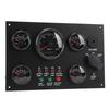 300x190mm Boat Gauge Panel 0 To 3000 RPM Water Temp Oil Level Voltage Pressure Tachometer Panel for Yachts Ships Black