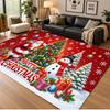 Christmas Theme Floor Carpet, Soft Area Rug, Xmas Indoor Home Holiday Decoration