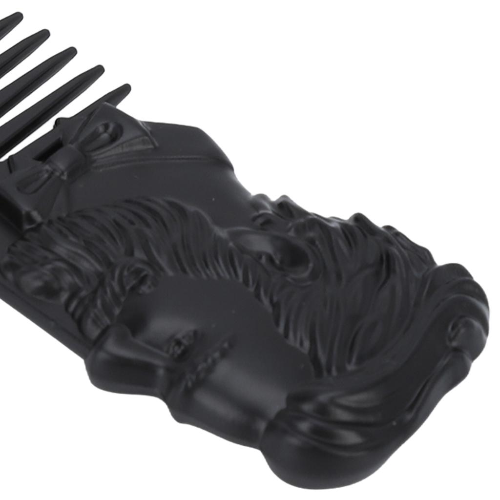Pettine per Capelli e Barba in Lega di Zinco Portatile Incisione Tridimensionale Vintage per Salone di Bellezza Casa